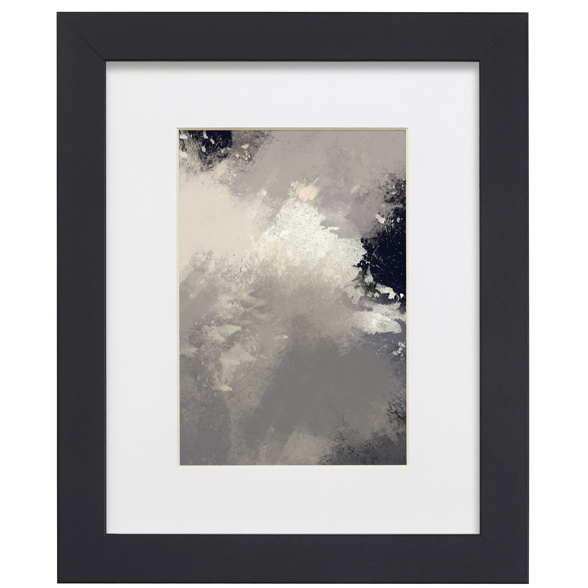 Craig Frames Essentials Modern Black Picture Frame with Mat